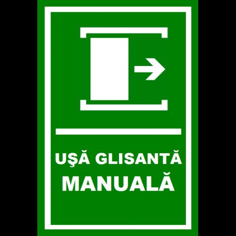 Placuta pentru usa manuala glisanta sprea dreapta